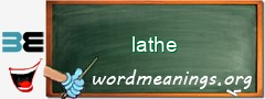 WordMeaning blackboard for lathe